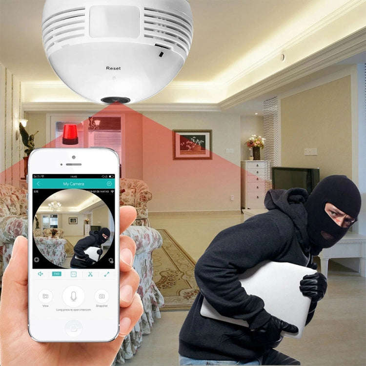 B3 1.3 Million Pixel Home Smart WiFi Panoramic Light Bulb Camera