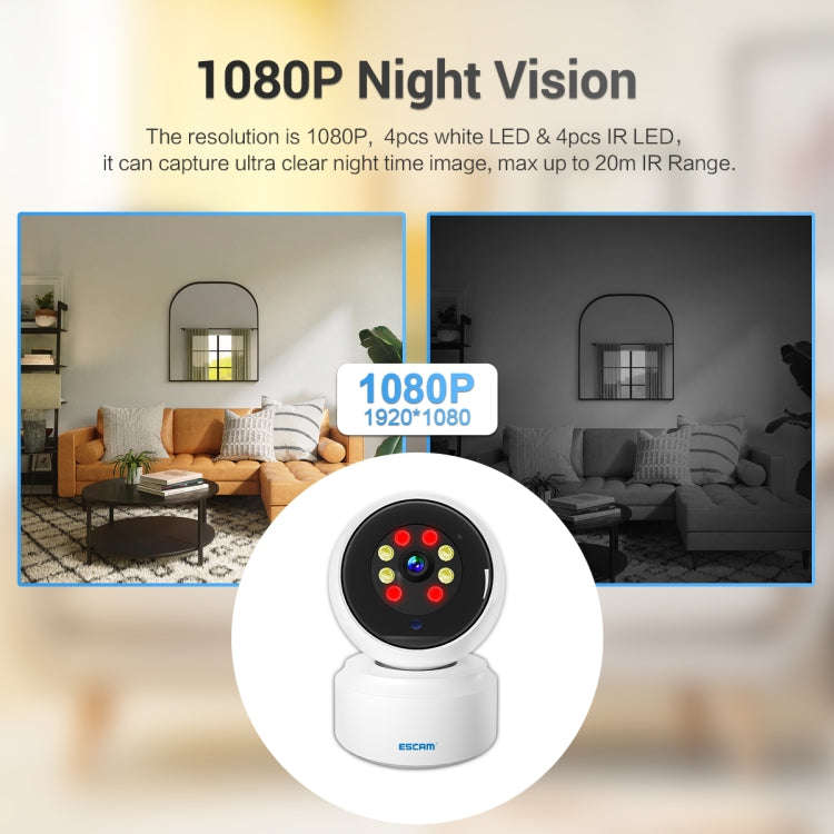 ESCAM PT200 HD 1080P Dual-band WiFi IP Camera, Support Night Vision / Motion Detection / Auto Tra...