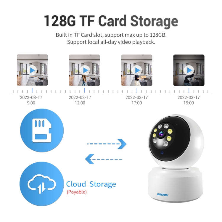 ESCAM PT200 HD 1080P Dual-band WiFi IP Camera, Support Night Vision / Motion Detection / Auto Tra...