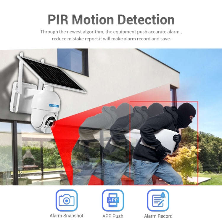 ESCAM QF250 HD 1080P WiFi Solar Panel IP Camera, Support Motion Detection / Night Vision / TF Car...