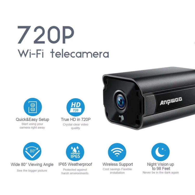 Anpwoo Paladin 720P HD WiFi IP Camera, Support Motion Detection & Infrared Night Vision & TF Card...