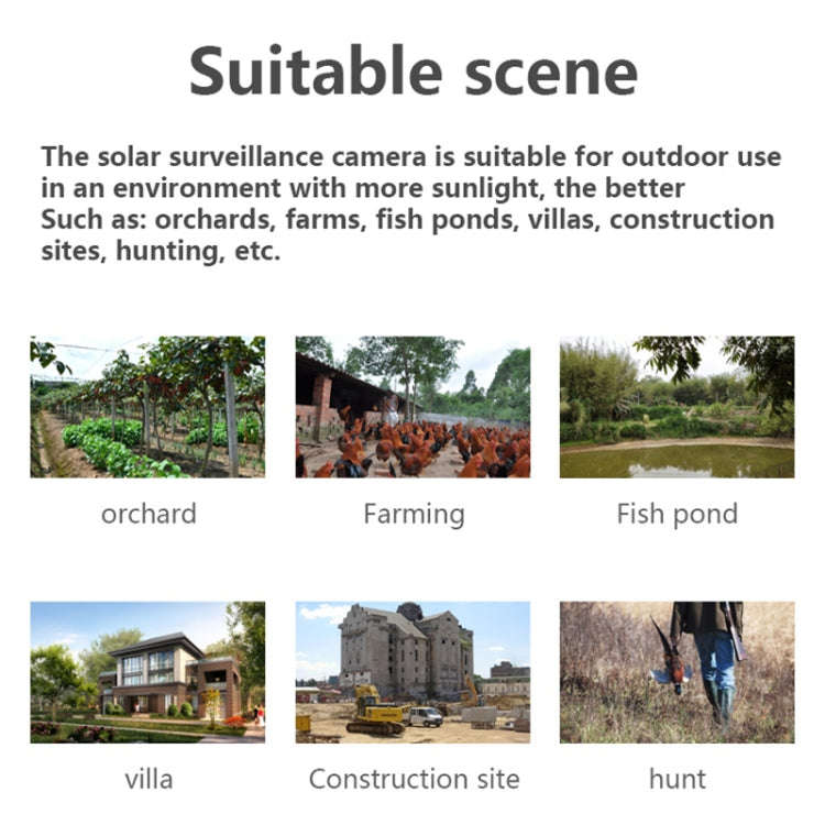VESAFE Y4P Outdoor HD 1080P Solar Power Security IP Camera, Support Motion Detection & PIR Wake u...