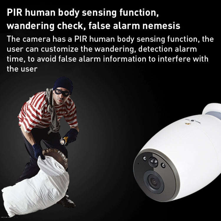 GH3 WiFi Smart Surveillance Camera with Tripod, Support Night Vision / Two-way Audio (White)