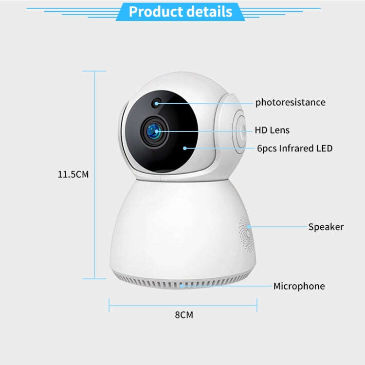 YT24 V380 1.0MP Pan-tilt IP Camera WiFi Smart Security Camera, Support TF Card / Two-way Audio / ...