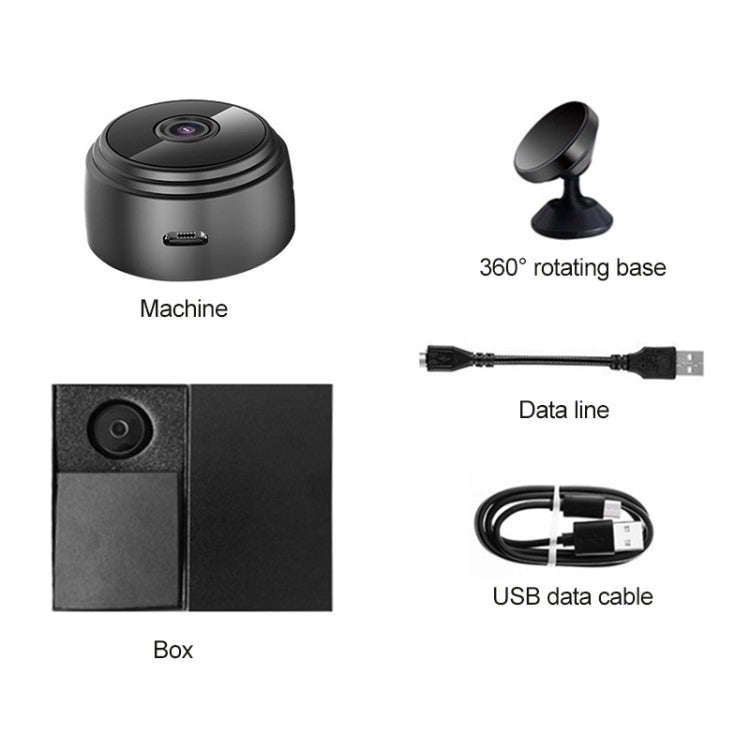 A9 1080P WiFi Wireless Network Camera Wide-angle Recorder (Black)