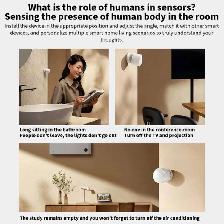 Xiaomi Presence Sensor XMOSB01XS Smart Wireless Home Connection Bluetooth 5.0 Body Motion Sensors...