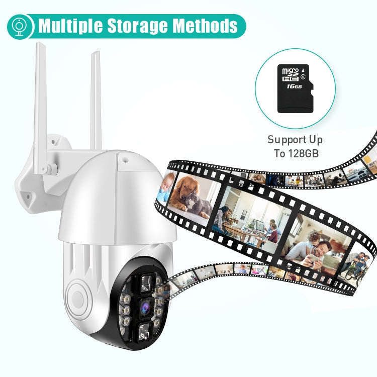 QX33 1080P Panoramic PTZ 360 Degree Rotating WIFI Camera, Support Day and Night Full Color & Two-...