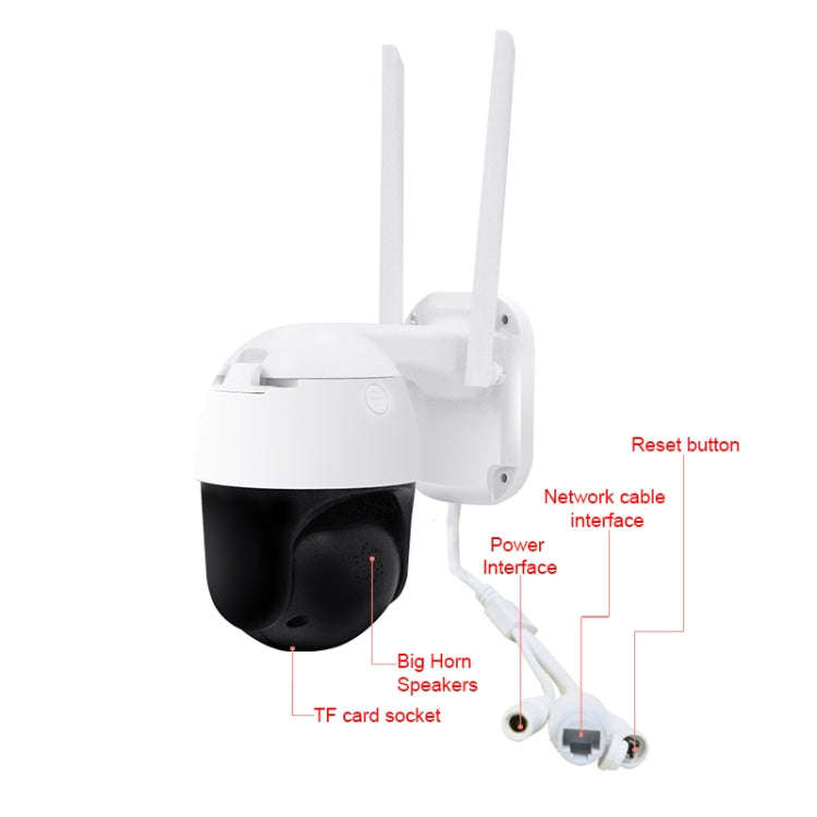 QX36 1080P 3.0MP 3.6mm Lens IP65 Waterproof PTZ 360 Degree Rotating WIFI Camera, Support Day and ...