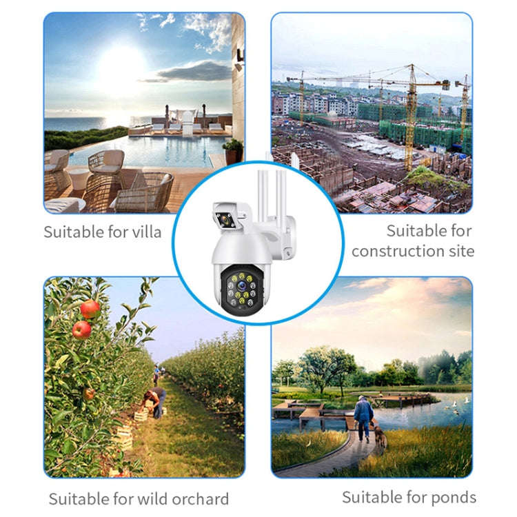 QX41 1080P 2.0MP Dual Lens IP66 Waterproof Panoramic PTZ WIFI Camera, Support Day and Night Full ...