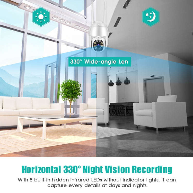 QX43-2 1080P 2.0MP Lens IP66 Waterproof PTZ Rotating WIFI Camera, Support Infrared Night Vision &...