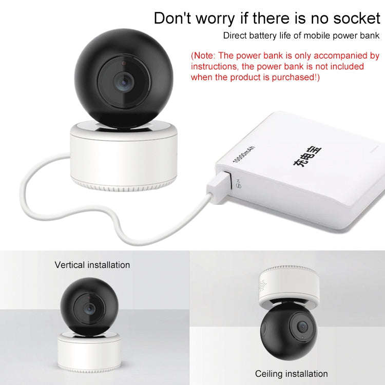 YT46 HD Wireless Indoor Network Shaking Head Camera, Support Motion Detection & Infrared Night Vi...