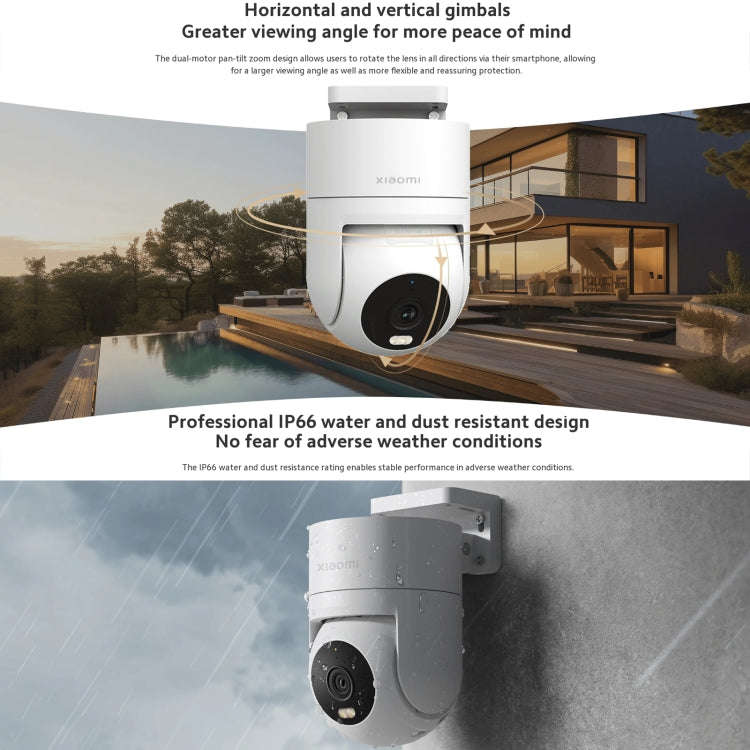 Original Xiaomi CW300 4MP Outdoor Camera IP66 Waterproof Full Color Night Vision WiFi Camera, US ...