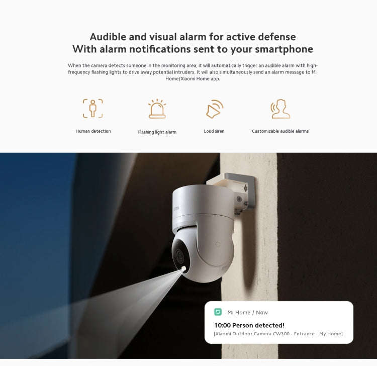 Original Xiaomi CW300 4MP Outdoor Camera IP66 Waterproof Full Color Night Vision WiFi Camera, US ...