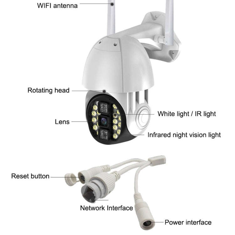 Q20 Outdoor Mobile Phone Remotely Rotate Wireless WiFi HD Camera, Support Three Modes of Night Vi...