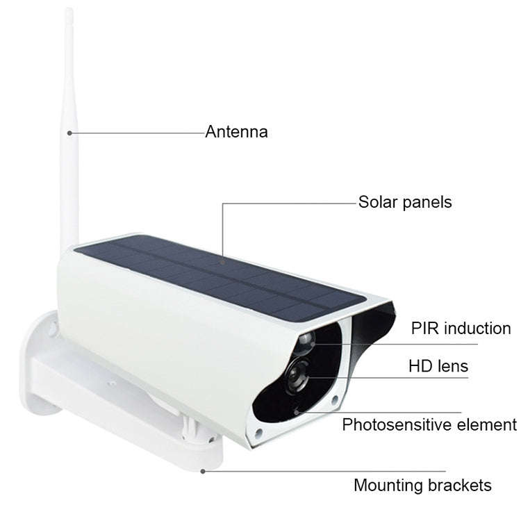 T1-2 2 Megapixel WiFi Version IP67 Waterproof Solar HD Monitor Camera without Battery & Memory, S...