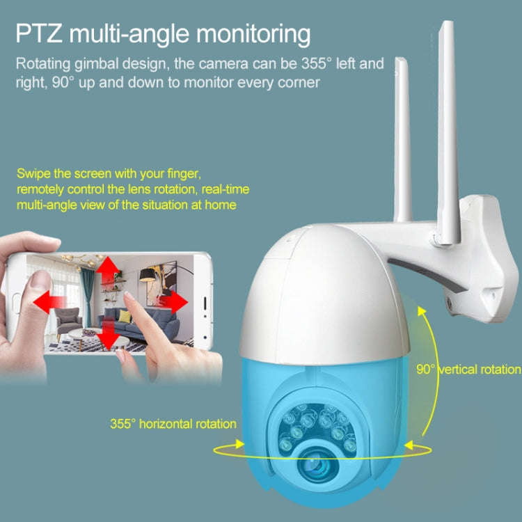 Q10 Outdoor Mobile Phone Remotely Rotate Wireless WiFi 10 Lights IR Night Vision HD Camera, Suppo...
