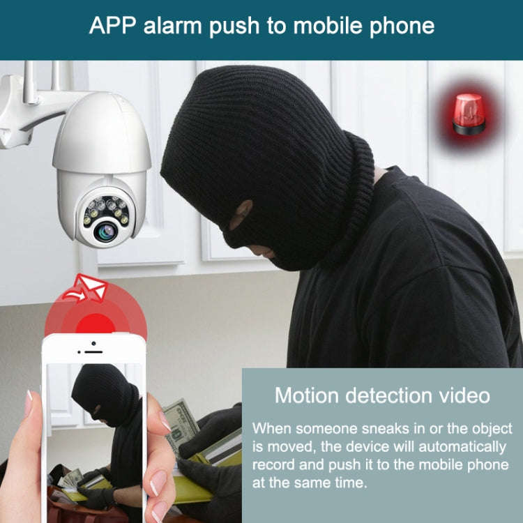 Q10 Outdoor Mobile Phone Remotely Rotate Wireless WiFi 10 Lights IR Night Vision HD Camera, Suppo...