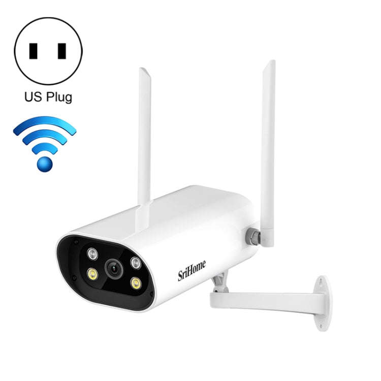 SriHome SH037 4.0 Million Pixel 2.4G+5G WiFi Waterproof Camera, Support Two-way Voice & TF Card &...