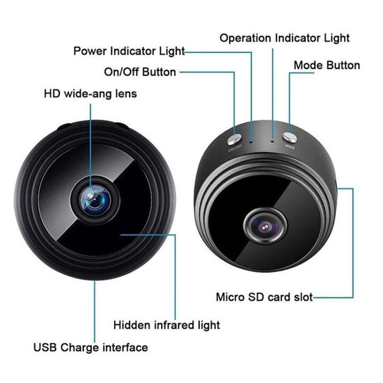 A9+ 1080P WiFi Remote Wireless Camera, Support Night Vision & Motion Detection & TF Card, Broadco...