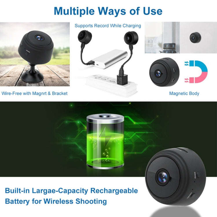 A9+ 1080P WiFi Remote Wireless Camera, Support Night Vision & Motion Detection & TF Card, Broadco...