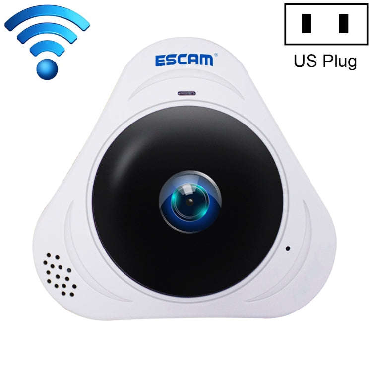 ESCAM Q8 960P 360 Degrees Fisheye Lens 1.3MP WiFi IP Camera, Support Motion Detection / Night Vis...