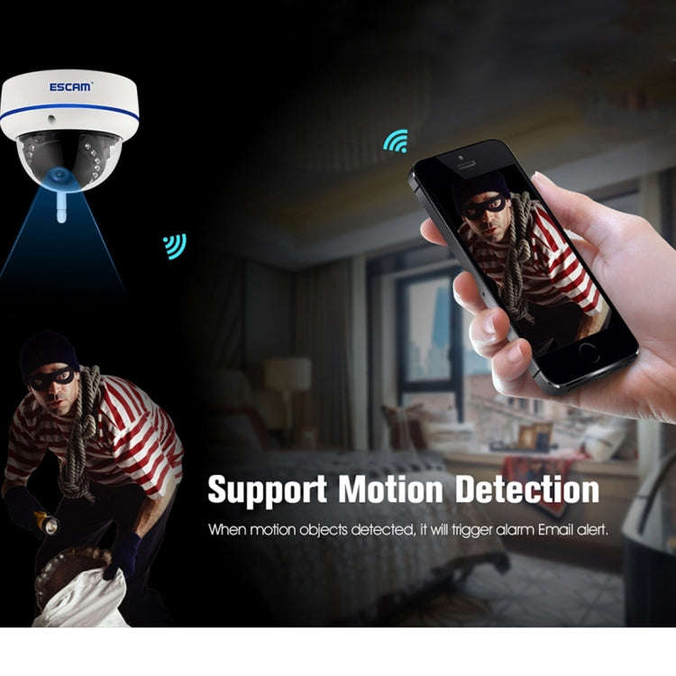 ESCAM Speed QD800WIFI ONVIF HD 1080P 2.0MP P2P Private Cloud IP66 Waterproof Security WiFi IP Cam...