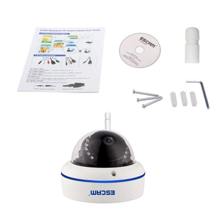 ESCAM Speed QD800WIFI ONVIF HD 1080P 2.0MP P2P Private Cloud IP66 Waterproof Security WiFi IP Cam...