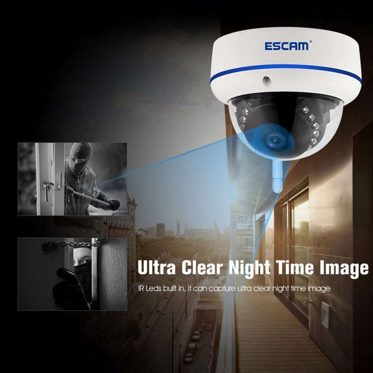 ESCAM Speed QD800WIFI ONVIF HD 1080P 2.0MP P2P Private Cloud IP66 Waterproof Security WiFi IP Cam...