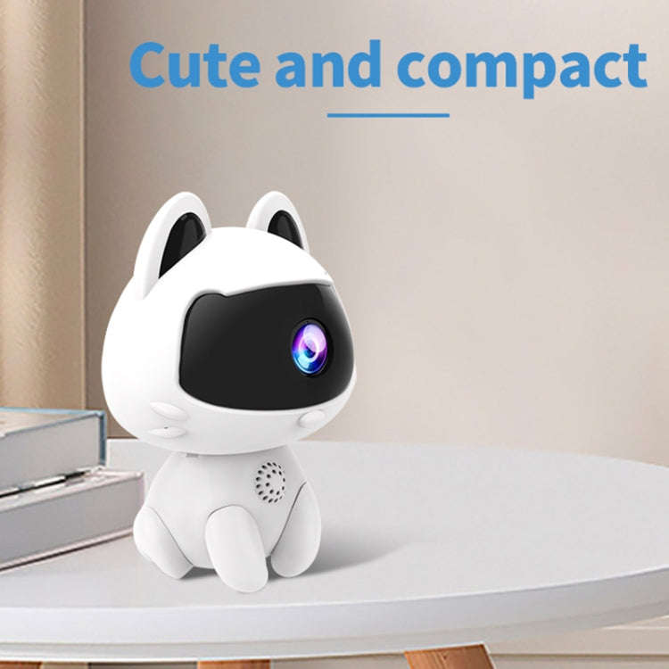 K9 Cute Pets Smart Home Camera, Support Night Vision & Two-way Voice & Motion Detection (White)