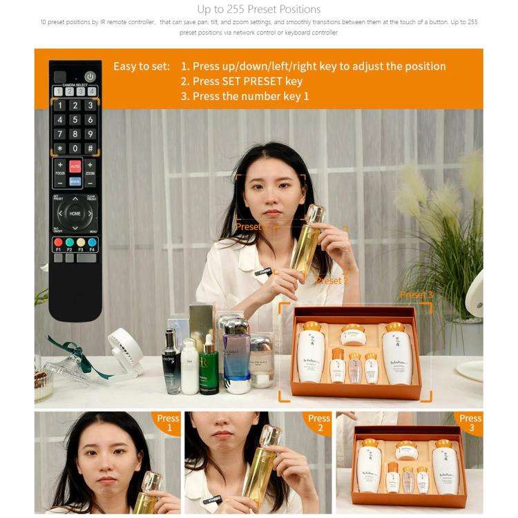 FEELWORLD UHD4K12X 4K PTZ Camera 12X Optical Zoom, Auto Focus SDI HDMI USB IP Remote Control (EU ...