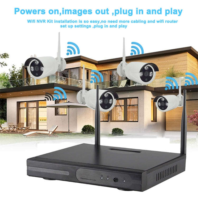 K9608W-PE2013W 8CH HD 960P 1.3 Mega Pixel 2.4GHz WiFi IP Bullet Camera + NVR Kit