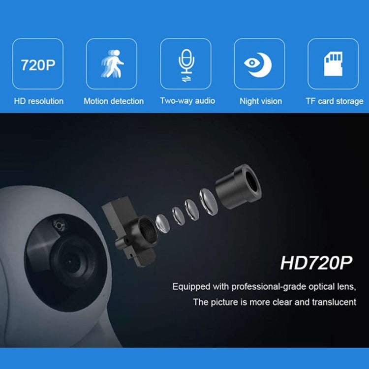 Anpwoo-YT002W 100W 3.6mm Lens Wide Angle 720P Smart WIFI Monitor Camera , Support Night Vision & ...