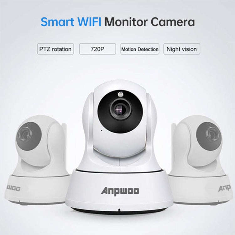 Anpwoo-YT002W 100W 3.6mm Lens Wide Angle 720P Smart WIFI Monitor Camera , Support Night Vision & ...