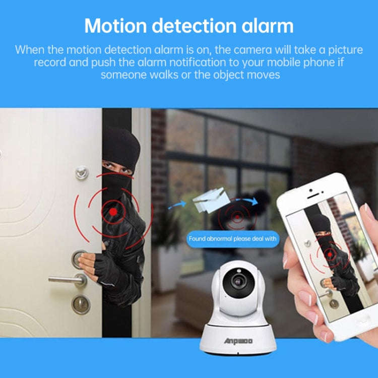 Anpwoo-YT002W 100W 3.6mm Lens Wide Angle 720P Smart WIFI Monitor Camera , Support Night Vision & ...