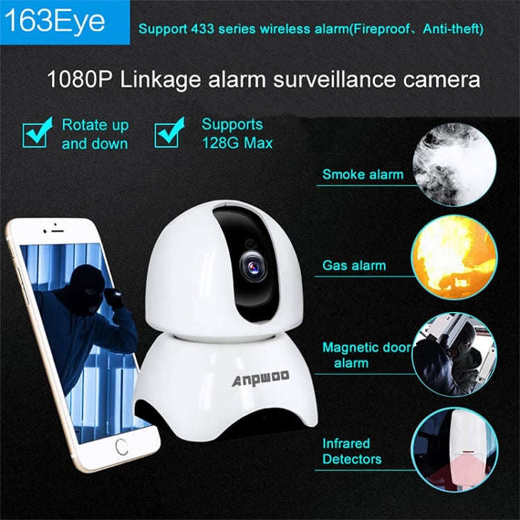 Anpwoo-YT003 2.0 Mega 3.6mm Lens Wide Angle 1080P Smart WIFI Monitor Camera , Support Night Visio...
