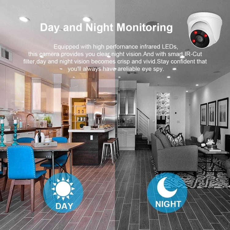 533H2 / IP 3.6mm 2MP Lens Full HD 1080P Indoor Security Dome Surveillance Camera with 20 Meter Ni...