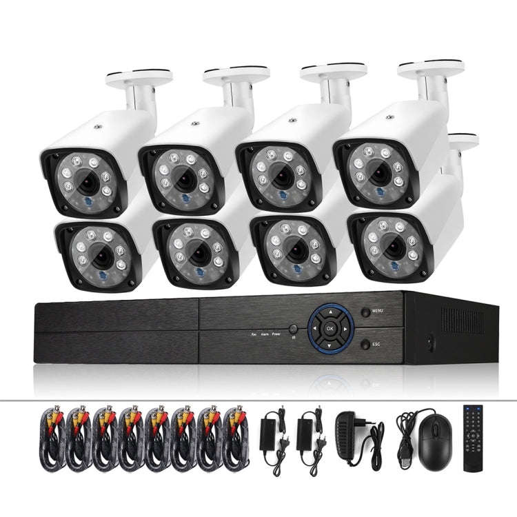 A8B3 / Kit 8CH 1080N Surveillance DVR System and 720P 1.0MP HD Weatherproof Bullet Camera, Suppor...