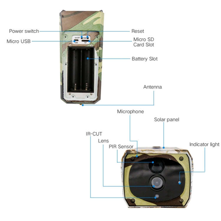 VESAFE VS-Y4 Maple Leaf Pattern 1080P HD Battery Solar WiFi IP Camera, Support PIR Motion Detecti...