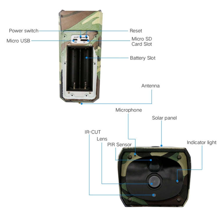 VESAFE VS-Y4 1080P HD Battery Solar WiFi IP Camera, Support PIR Motion Detection & Infrared Night...