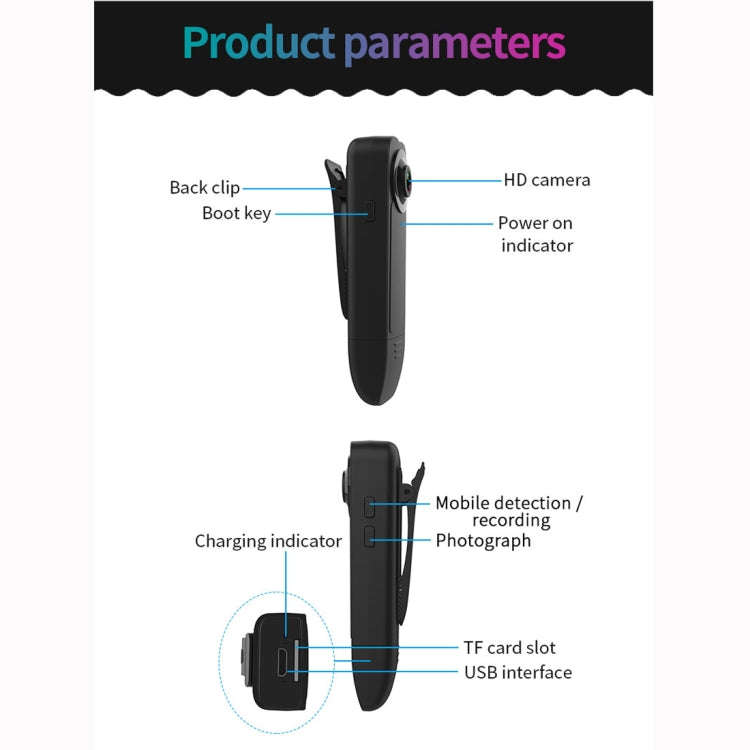 A18 1080P HD Portable Smart Extra Long Standby Recording Pen Camera(Black)