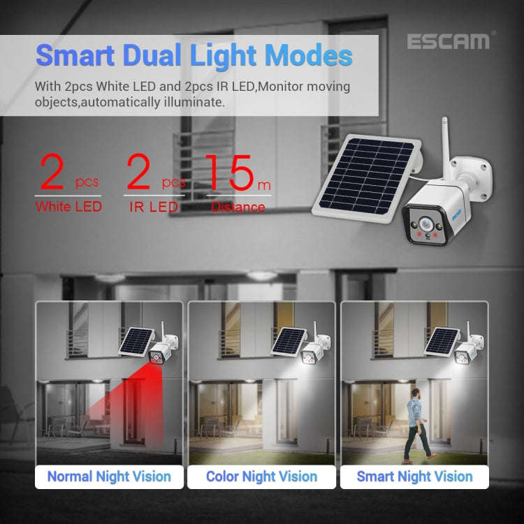 ESCAM QF120 1080P IP66 Waterproof WiFi IP Camera with Solar Panel, Support Night Vision & Motion ...