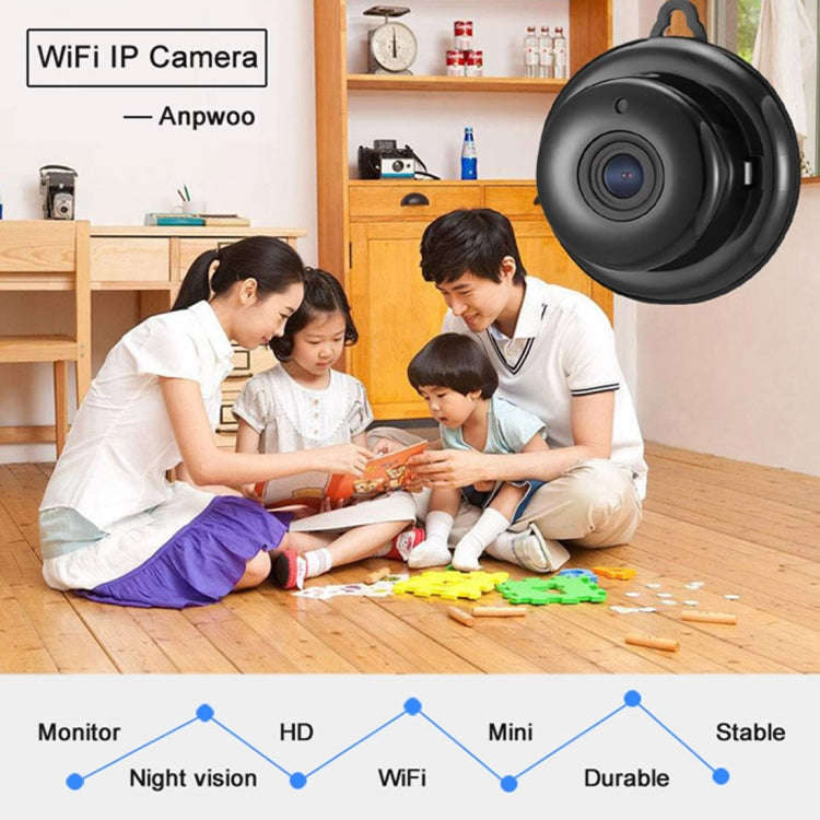 Anpwoo MN001 3518Ev200 1.0 MP Mini HD WiFi IP Camera with 6 PCS Infrared LEDs, Support Motion Det...