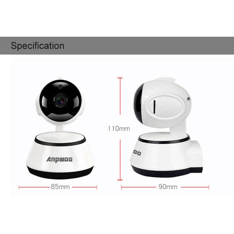 Anpwoo YT001 720P HD WiFi IP Camera with 6 PCS Infrared LEDs, Support Motion Detection & Night Vi...