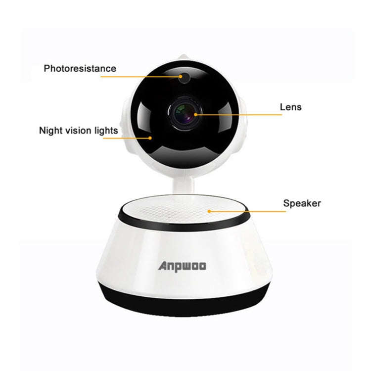 Anpwoo YT001 720P HD WiFi IP Camera with 6 PCS Infrared LEDs, Support Motion Detection & Night Vi...