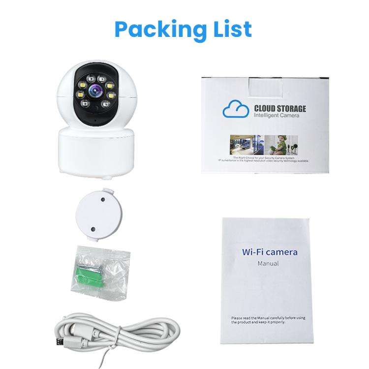 A10 Mini 360 PTZ WiFi Surveillance Camera Smart Home IP Camera  Night Vision Baby Monitor (White)