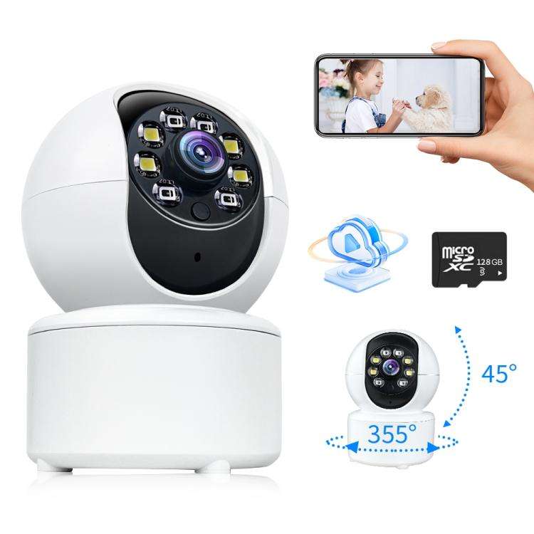 A10 Mini 360 PTZ WiFi Surveillance Camera Smart Home IP Camera  Night Vision Baby Monitor (White)