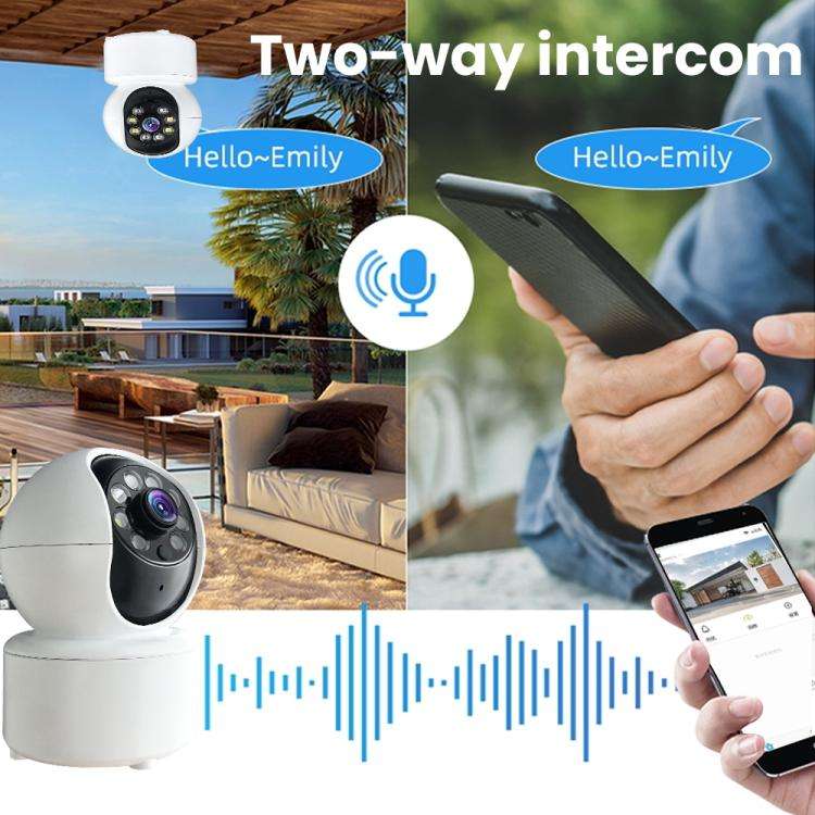 A10 Mini 360 PTZ WiFi Surveillance Camera Smart Home IP Camera  Night Vision Baby Monitor (White)