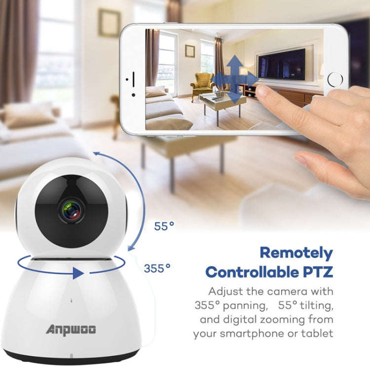 Anpwoo Snowman 1080P HD WiFi IP Camera, Support Motion Detection & Infrared Night Vision & TF Car...