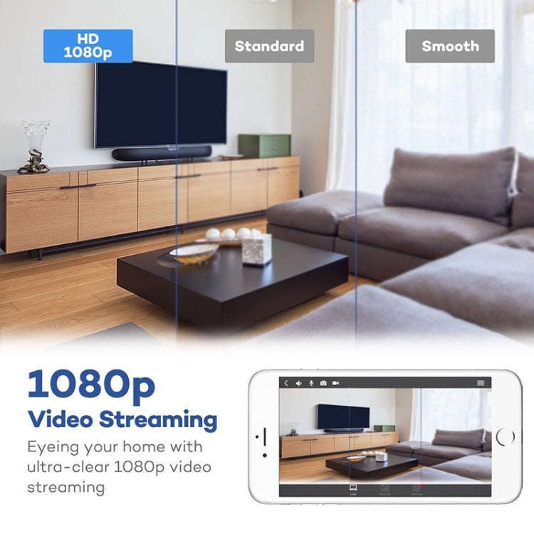 Anpwoo Snowman 1080P HD WiFi IP Camera, Support Motion Detection & Infrared Night Vision & TF Car...