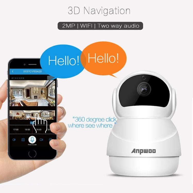 Anpwoo Warrior GM8135+SC2145 1080P HD WiFi IP Camera, Support Motion Detection & Infrared Night V...